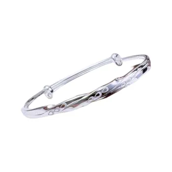 Stone Edge Poly 999 Fine Silver Bangles Unisex