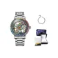 6057A Black Dial Steel Band