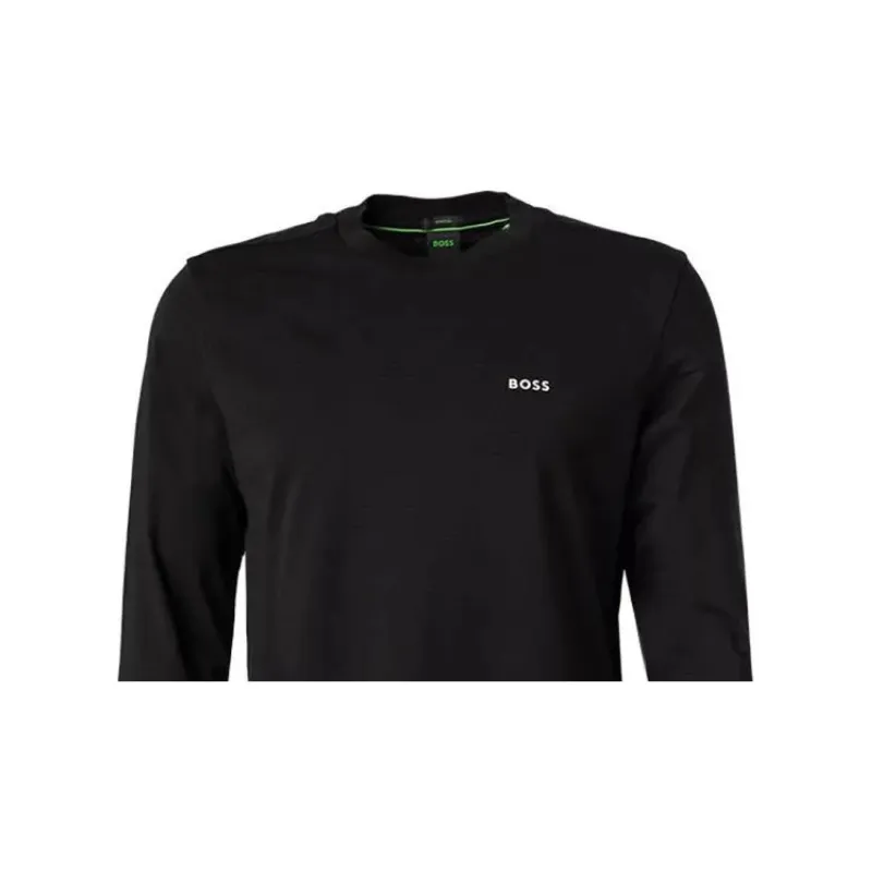 HUGO BOSS Contrast Logo Stretch Long Sleeved T Shirt-4