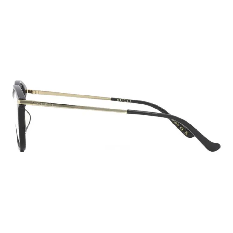 GUCCI Plastic Round Eyeglass Frames Men's Black-4