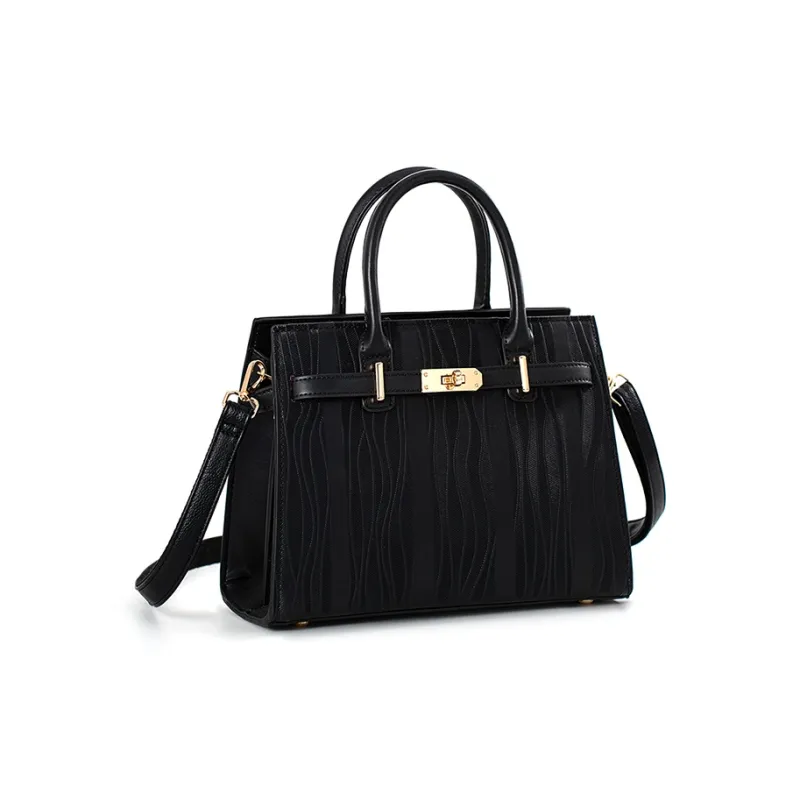 Vigno Synthetic Leather Handbags Crossbody Bags Large Size Women's White/Black-19