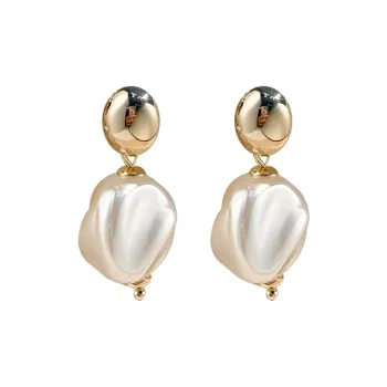 NATURALLYJOJO 925 Silver Needles Earrings Women's White