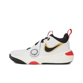 Nike Team Hustle D 11 Slip Resistant Low Top Kids Lifestyle Shoes Black Red Teenagers