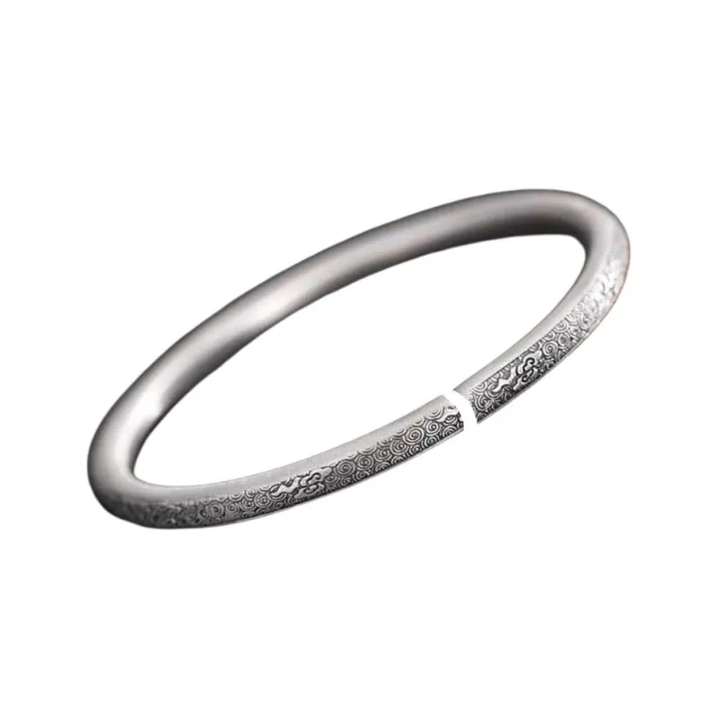 Stone Edge Poly 999 Fine Silver Bangles Unisex-0