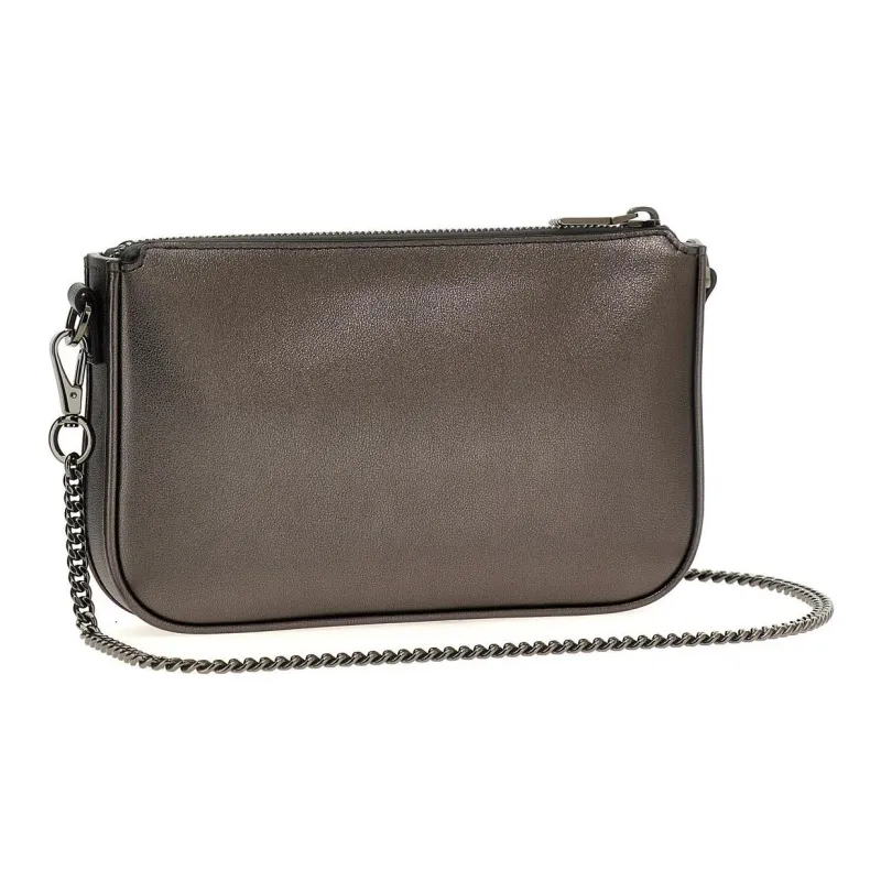 Valentino Calfskin Crossbody Bag, Shoulder Bag Women's Gray-2