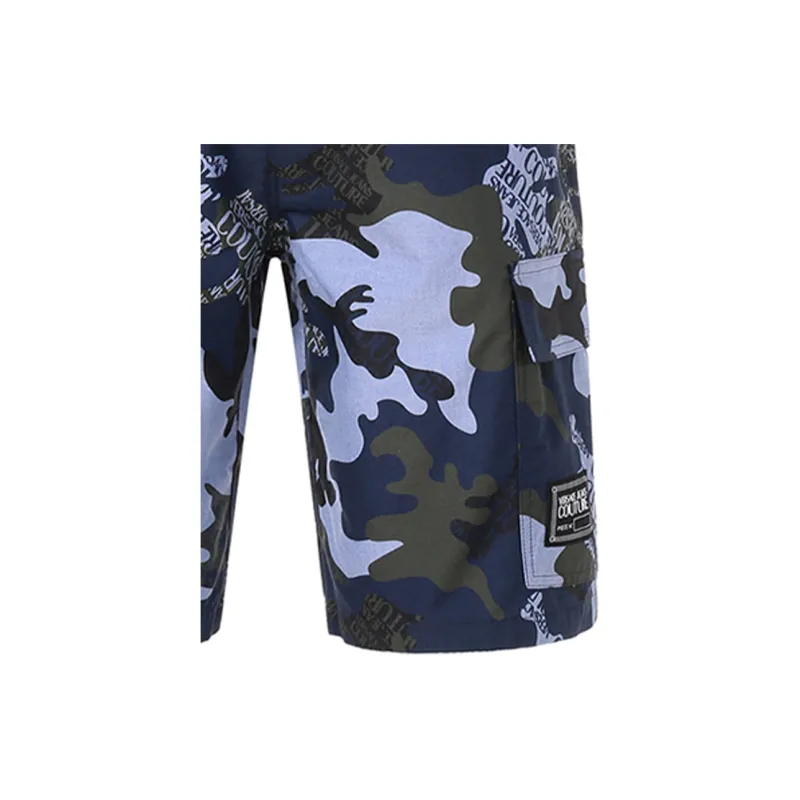 VERSACE JEANS COUTURE Shorts Men's Camouflage Blue-5