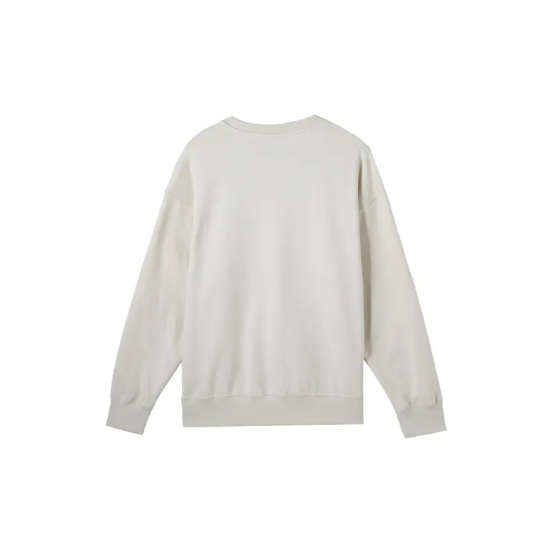PUMA ESS CREW FL Sweatshirt Unisex Snow White-1