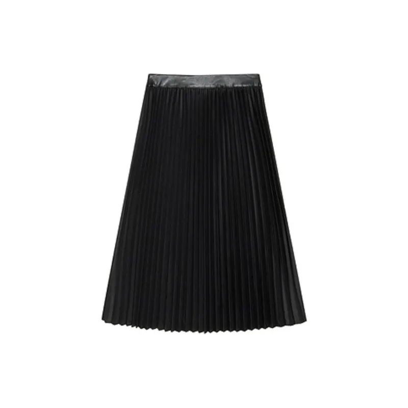 DKNY Casual Long Skirt Women's Black-1