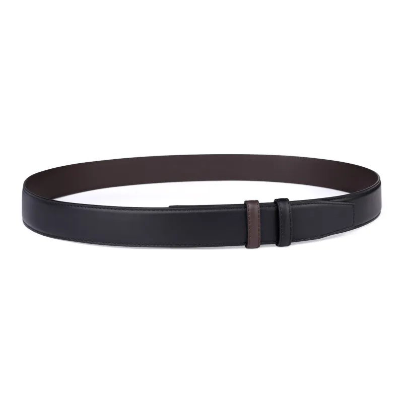 CATELLES Top Grain Cow Leather Headless Belt Men's 3.5cm-2