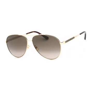 Jimmy Choo Metal Aviator Sunglasses Women's Gold
