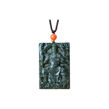 Jing Ruyu Hetian Jade Necklaces Green Jade Unisex