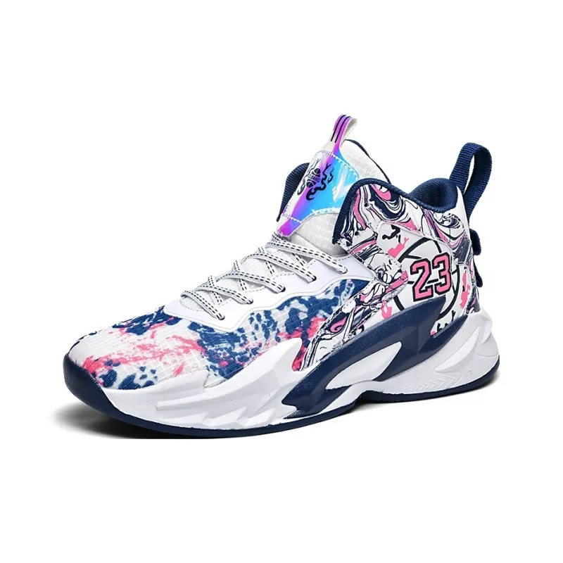 Kuding Cushioned Slip-Resistant High-Top Basketball Shoes Unisex-1