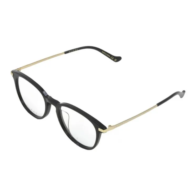GUCCI Plastic Round Eyeglass Frames Men's Black-3
