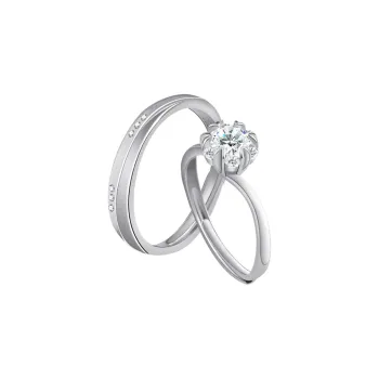 YUJIANDOUDOU S925 Silver/cubic Zirconia Rings Unisex