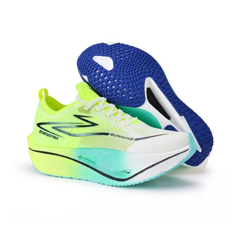 Xiangpao Low Top Running Shoes Unisex Mismatched Color Green Cape & Blue Hat-5