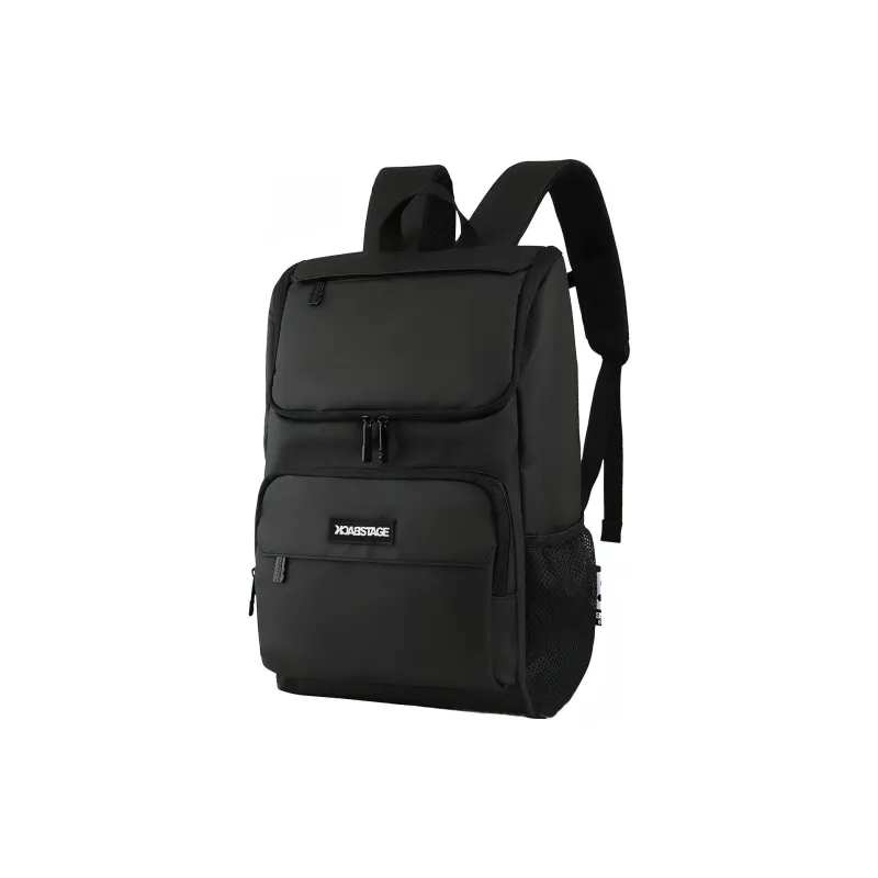 BACKSTAGE Fabric Backpack Laptop Bag Multifunction Backpack Regular Unisex Black-1