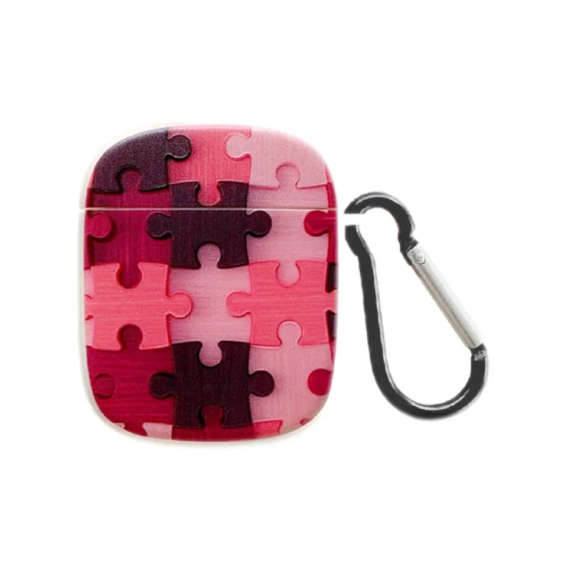 Koman Compatible With Apple AirPods 1/2/3/Pro 1/2 Generation TPU Dopamine Dressing Puzzle Headphone Cases-3