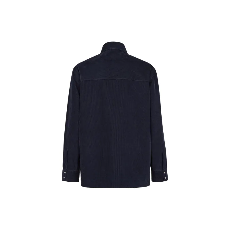 FENDI Collared Button Up Corduroy Blouson-1