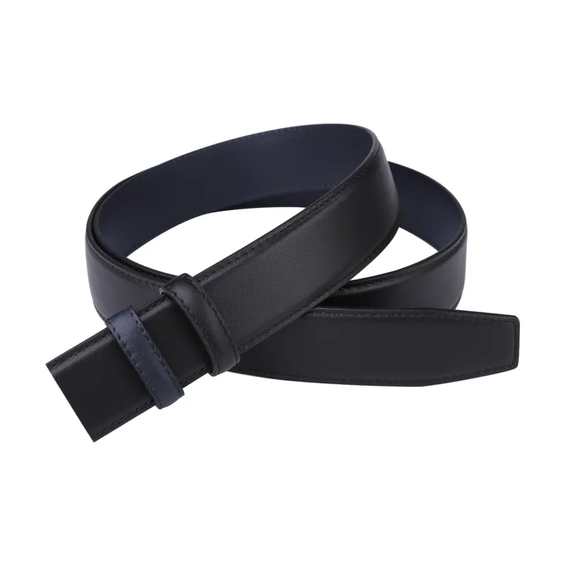 CATELLES Top Grain Cow Leather Headless Belt Men's 3.5cm-9