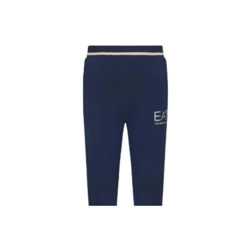 EMPORIO ARMANI EA7 SS23 Knitted Sports Pants Women's Marine Blue-4