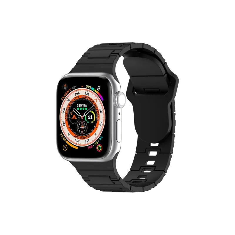 Cuttlefish Grid Apple Compatibility Watch Band Imitation Metal Material-2