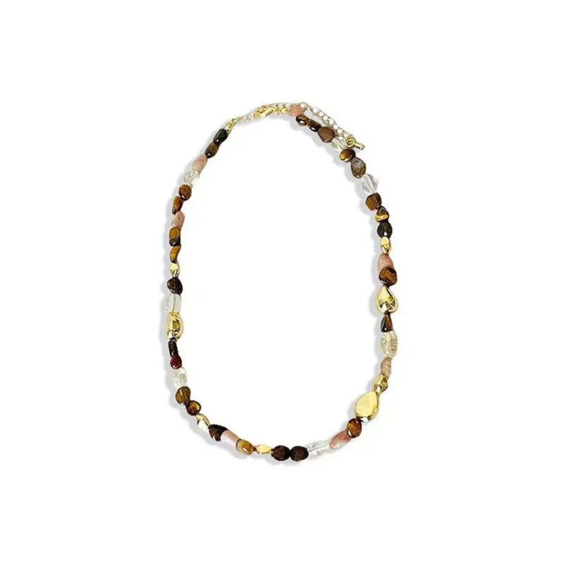 Leticia Ponti Tiger's Eye Stone Necklaces Women's-0