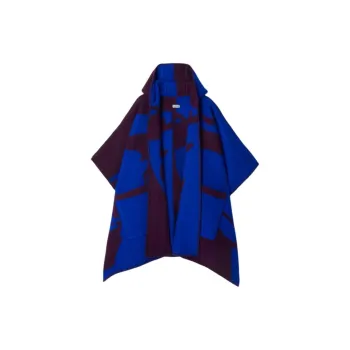 Burberry Wool Shawls Women's Blue