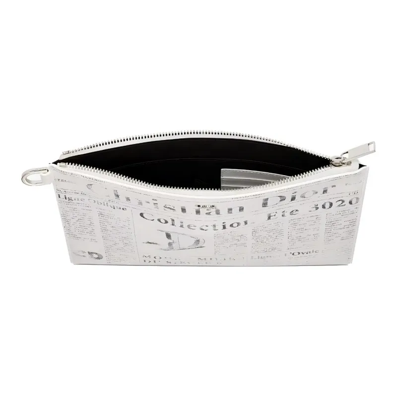 DIOR Daniel Arsham Collaboration Calfskin Clutch Men's White-5