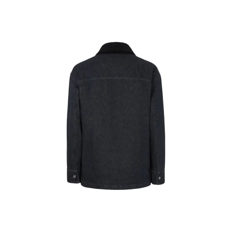 FENDI Logo Detailed Long Sleeved Denim Jacket-1