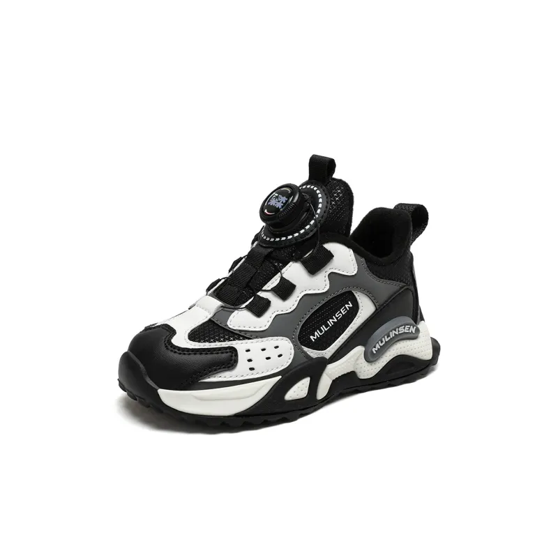 Mulinsen Cushioning Rebound Abrasion Resistant Slip Resistant Mid Top Children's Basketball Shoes Kids'-3