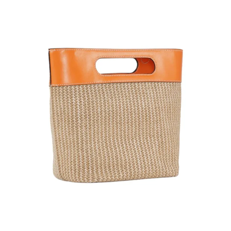 GANNI Polyurethane Shoulder Bag Crossbody Bag Handbag Small Size Women's Orange-1