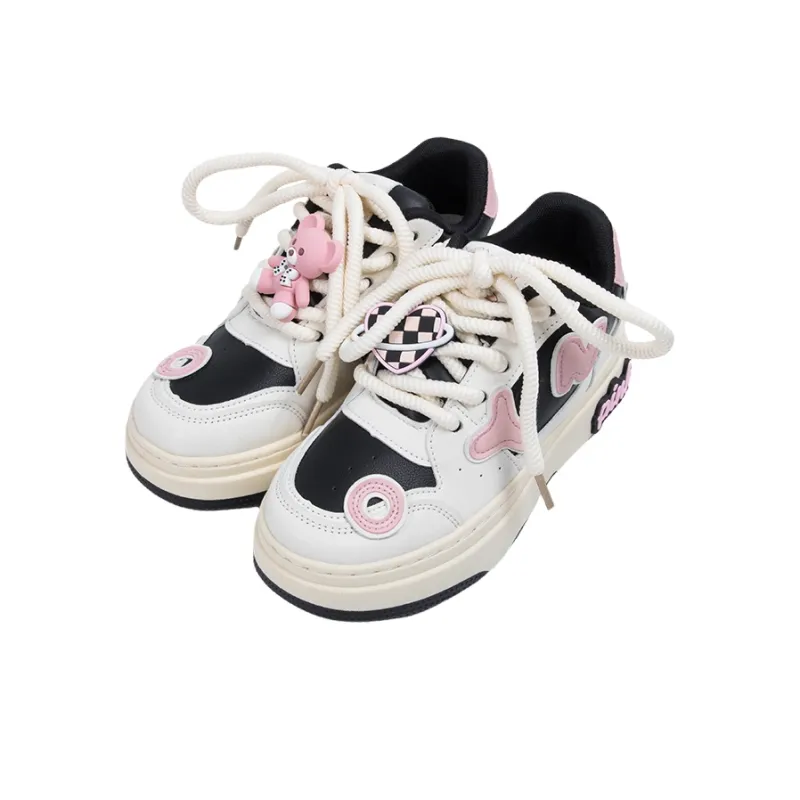 OYNN Young Baby Series Skateboard Shoes Women's Low Top Pink-5