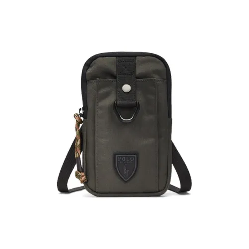 Polo Ralph Lauren Canvas Bag Cell Phone Pouch Men's Brown Green