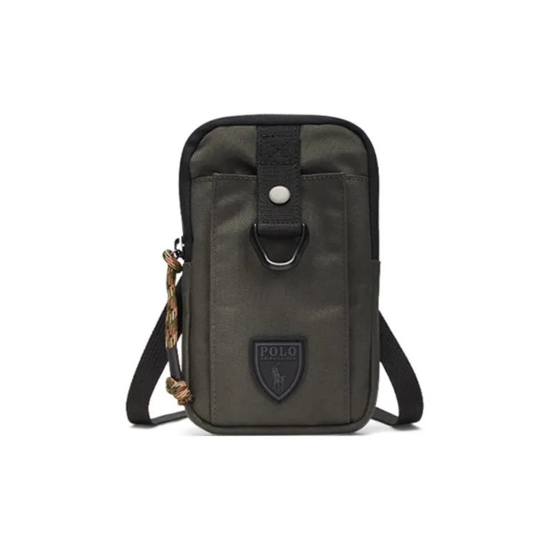 Polo Ralph Lauren Canvas Bag Cell Phone Pouch Men's Brown Green-0