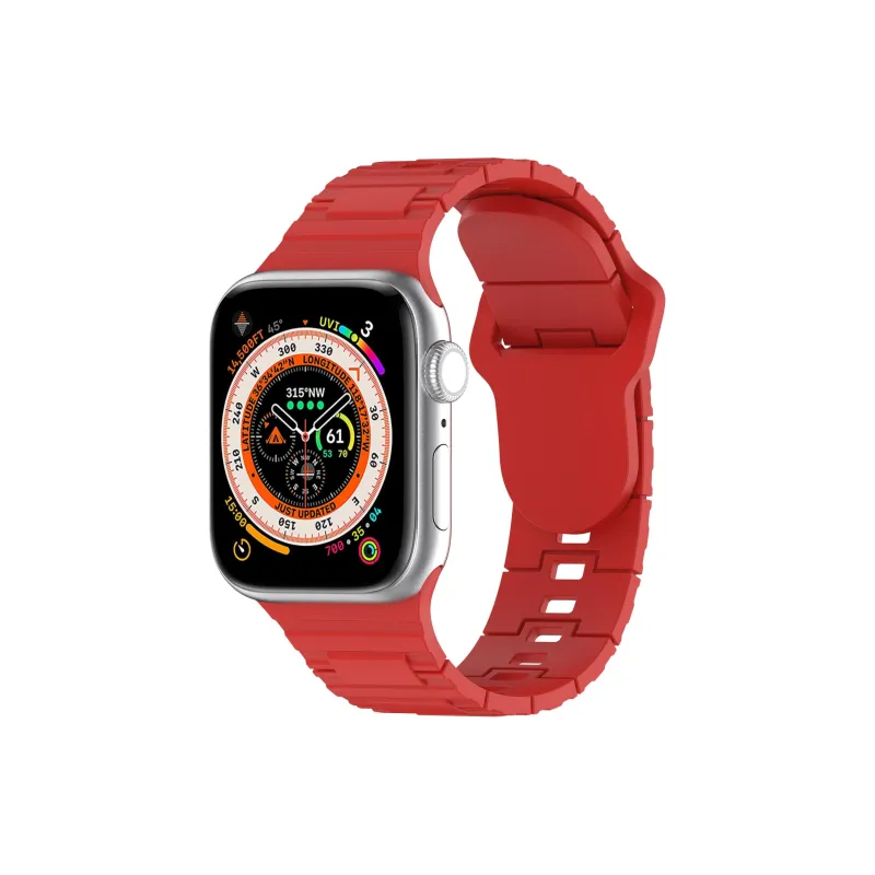 Cuttlefish Grid Apple Compatibility Watch Band Imitation Metal Material-3