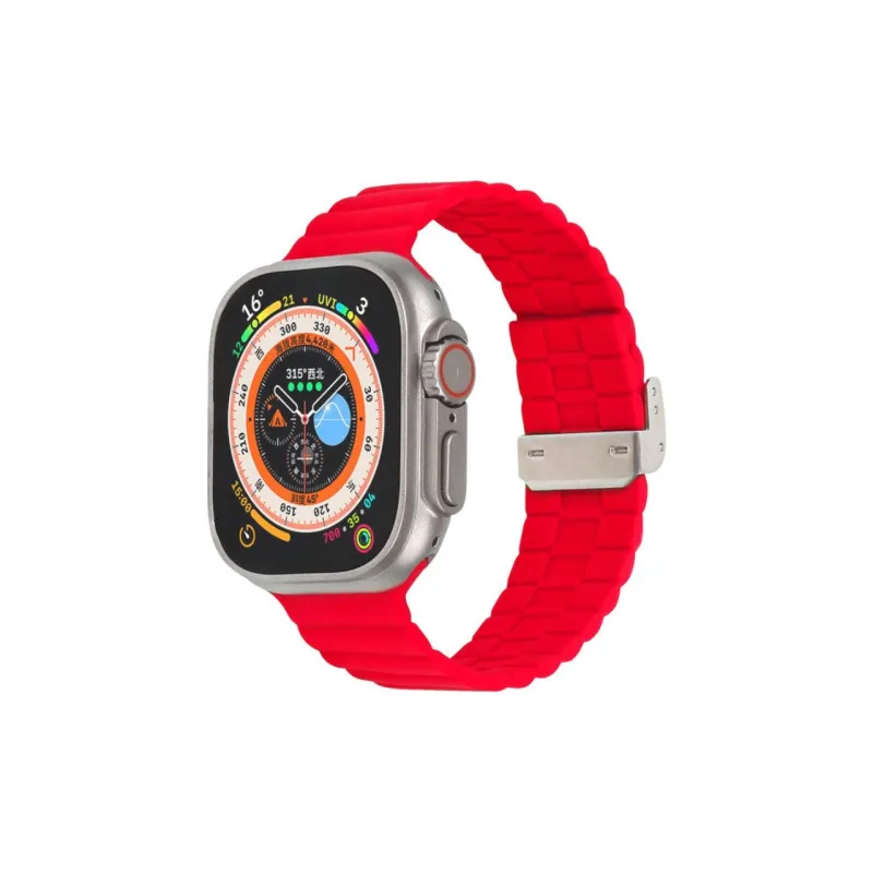 Cuttlefish Grid Watch Band Apple Compatibility Silicone Material-8