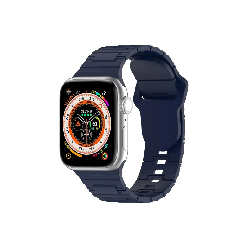 Cuttlefish Grid Apple Compatibility Watch Band Imitation Metal Material-11