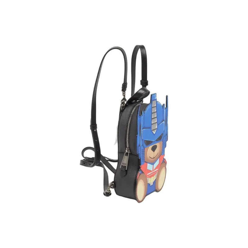 MOSCHINO PVC Portable Backpack Mini Women's Black-2