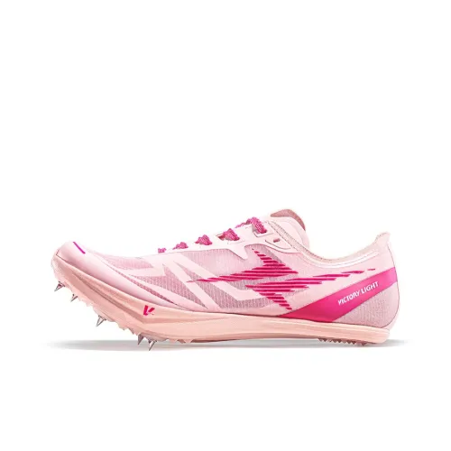 VICTORY LIGHT Low Top Full Sole V·PEBAX Push Plate Spike Shoes Track And Field Running Shoes Unisex Pink
