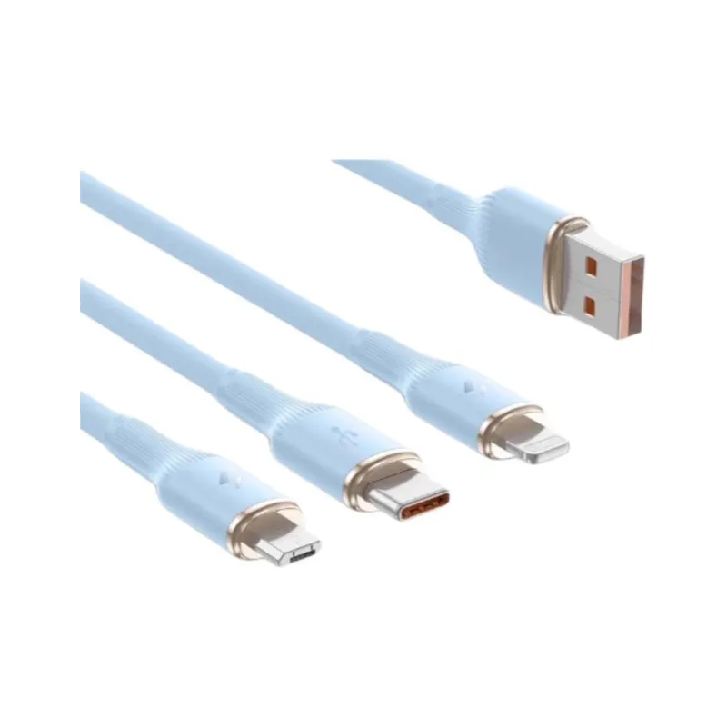 First Guard 3VZ0020 All in One Unwrapped Single Cable With Triple Charging Cables-2