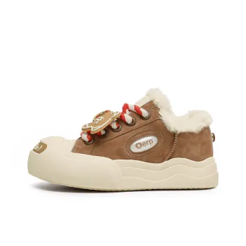 Angelmi Durable Warm Low Top Casual Shoes Unisex Brown
