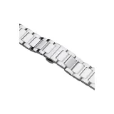 Silver White-Steel & Ceramic Strap