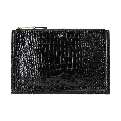 Polo Ralph Lauren Cow Leather Clutch Women's Black