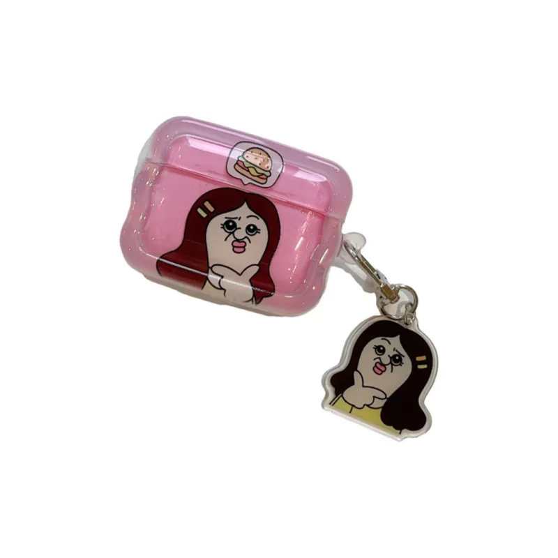 Kona Chun Compatibility With AirPods 1/2/3 TPU Bangbang Yu Zhi Couple Cartoon Fully Enclosed Headphone Cases-4