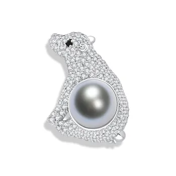 Inlady Pearl Brooch Pin Women's