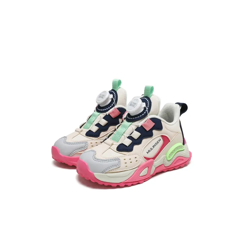 Mulinsen Cushioning Rebound Abrasion Resistant Slip Resistant Mid Top Children's Basketball Shoes Kids'-1