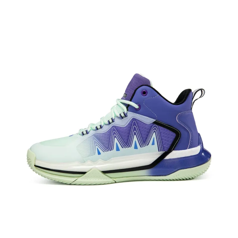 ANDEZHANMUSI Basketball Shoes Unisex High Top Iridescent Black/White Black Blue/Green Black Purple-15