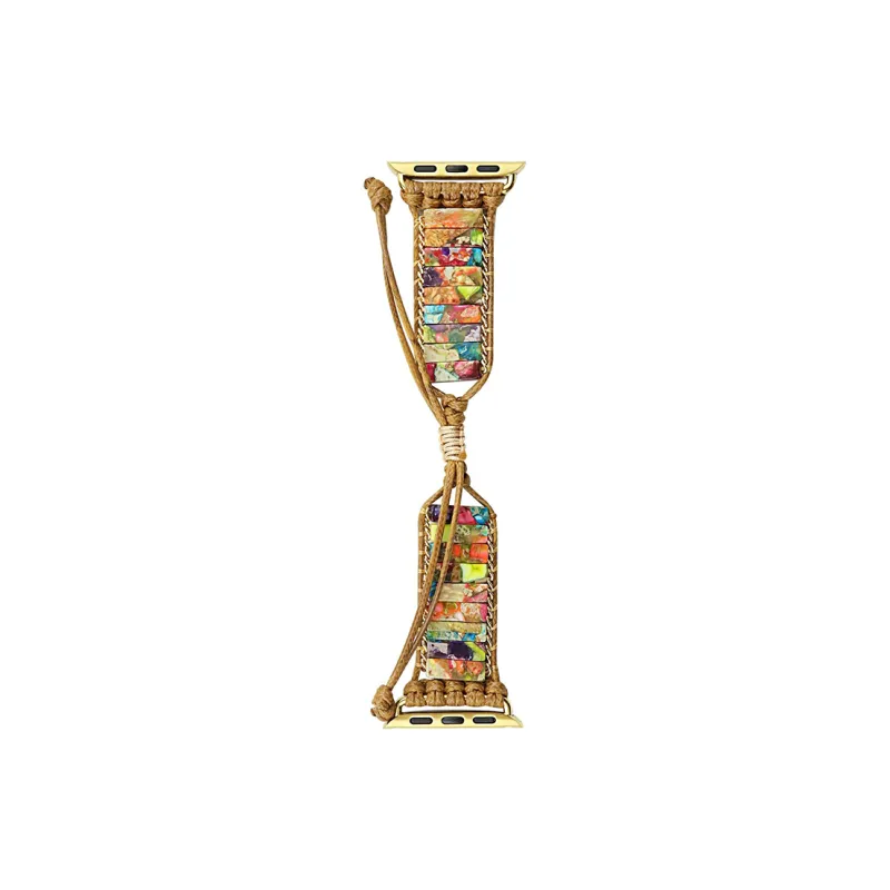 Vobafe Watch Band Apple Compatibility Original Stone Woven Rope Material-6