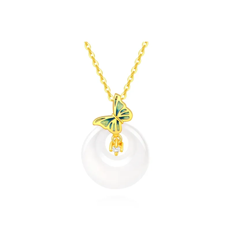 JINLIUFUJIXIANG Chalcedony Necklaces Women's-0