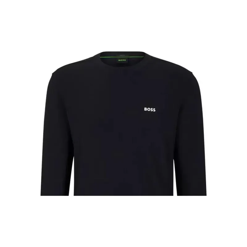 HUGO BOSS Contrast Logo Stretch Long Sleeved T Shirt-3